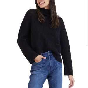 NWT Bella Dahl Brea A-line Turtleneck Sweater - Black - BLACK / X